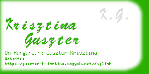 krisztina guszter business card